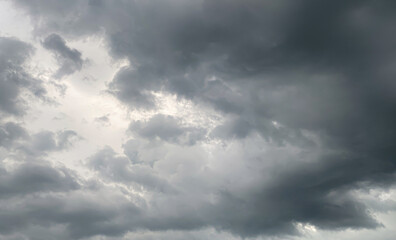 The rain clouds that were formed causing a thunderstorm