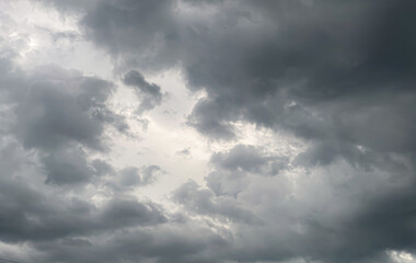 The rain clouds that were formed causing a thunderstorm