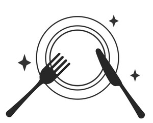 きれいな食器　フォーク　ナイフ　お皿