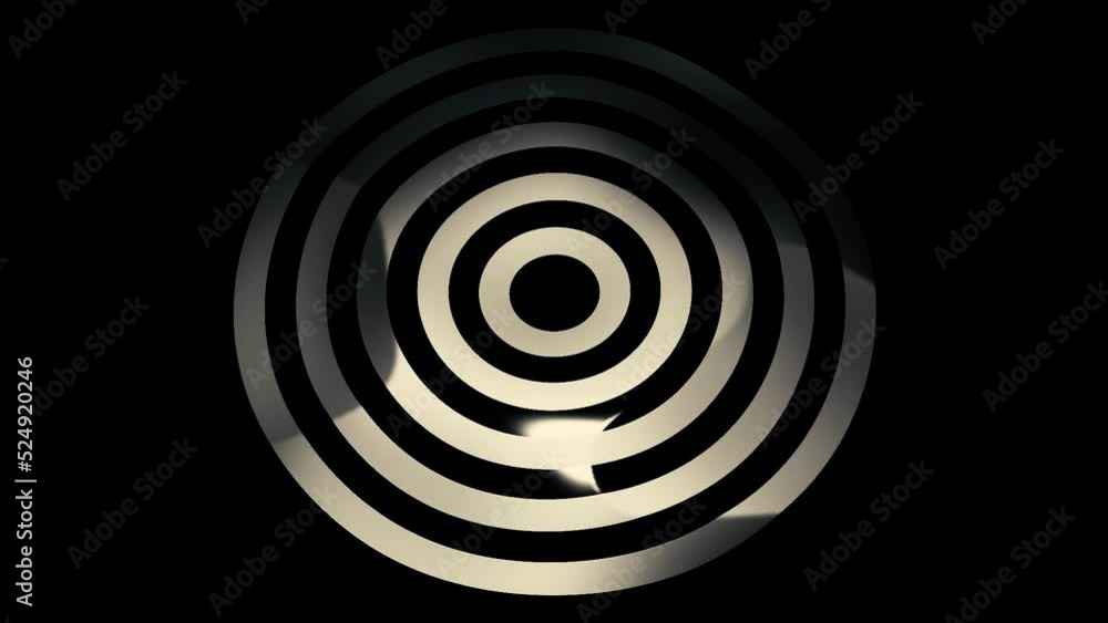 Poster background with target rings. motion. circle of rings on black background. circular rings for target