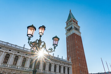 Fototapeta na wymiar St Mark's Campanile in Venice, Italy