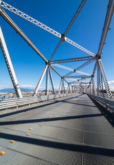 Fototapeta premium horizonte criados pela estrutura da ponte Hercílio Luz da cidade de Florianópolis estado de Santa Catarina Brasil florianopolis