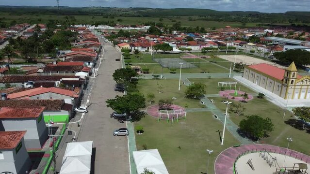 cardial da silva, bahia, brazil - august 2, 2022: view of Divina Pastora parish in the city of Cardeal da Silva.