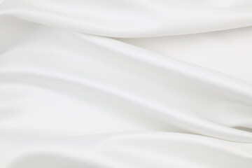 Obraz na płótnie Canvas White silk fabric lines