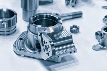 Many types of metal details industrial design background, engineering technology concept