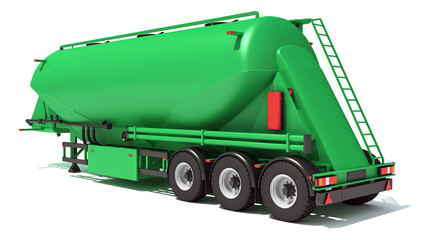 Silo Trailer 3D rendering on white background © 3D Horse