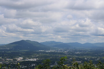 view of the city from the hill