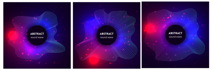 Sound circular wave with light effects