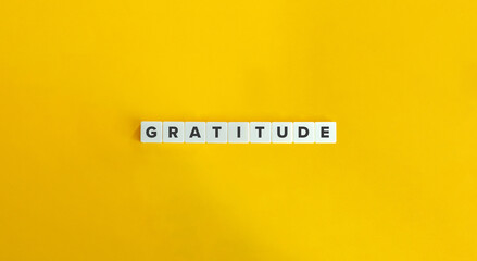 Gratitude Banner and Word. Minimal Aesthetics.