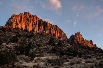 The Watchmen Glow Red At Sunset
