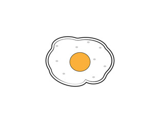 Egg, food icon. Vector illustration.