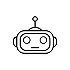 robot, artificial intelligent icon vector