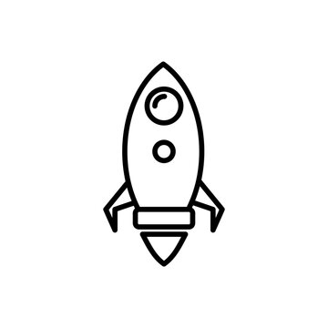 rocket, spaceship launch icon vector