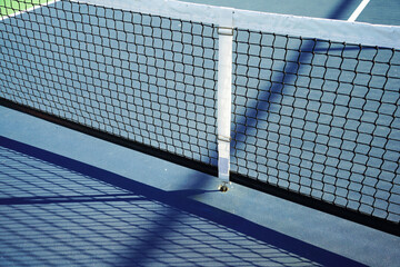 pickleball net on the court