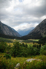 landscape with clouds and mountains