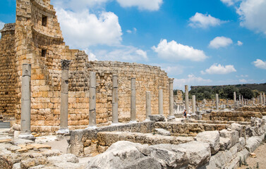 Perge. Ancient romans  City Wall from the Hellenistic age. Greek colony from 7th century BC,...