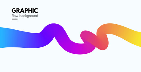 Abstract gradient color poster background. Modern vector vibrant abstract wave rainbow design background.