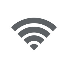 wifi icon in flat style isolated on white background.
