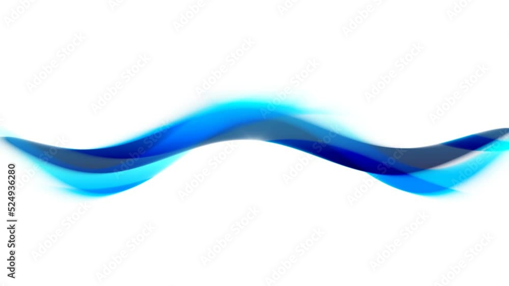 Poster animated blue track of waves. white background design for logo, computer screensaver. pattern of abs