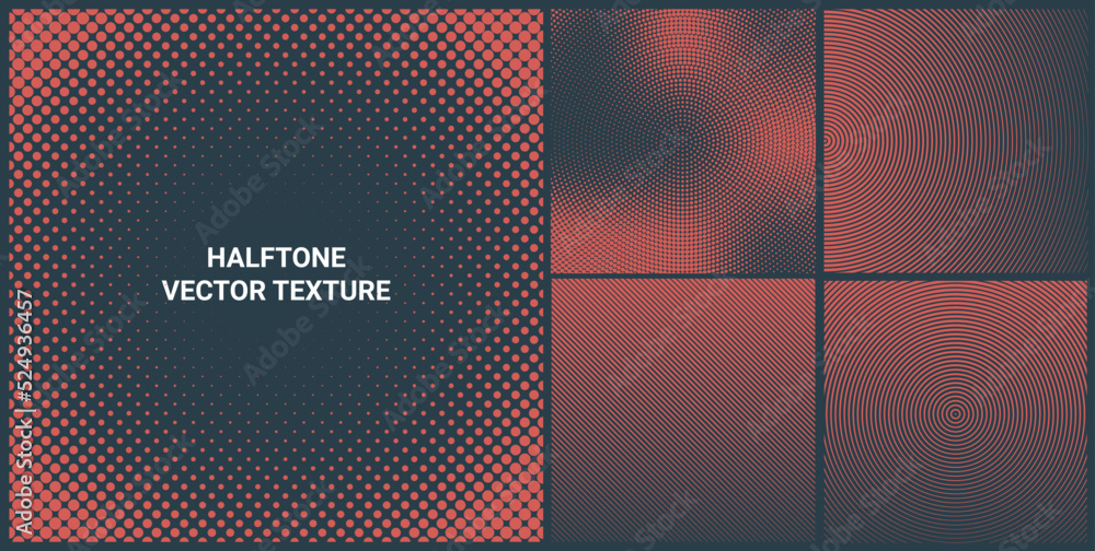 Poster vector halftone pattern texture gradient screen background. half tone dot texture gradation graphic 