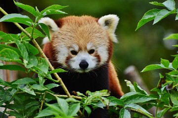 Portrait du panda roux