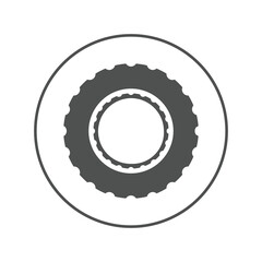 Car wheel flat tire icon | Circle version icon |