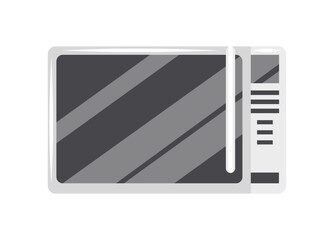 Microwave oven icon. Front view of kitchen appliances. Stylish kitchenware. Cooking equipment, electrical technology isolated on white background