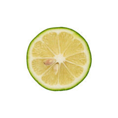 Lime slice isolated on white
