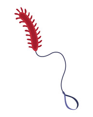 Cat accessorie. Funny toy device for playing with animal. Colorful illustration for pet shop. Kiten care icon