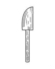 wooden knife utensil sketch
