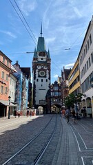 Obraz premium Martin's Gate Martinstor - Historical landmark in Freiburg im Breisgau, Baden-Württemberg