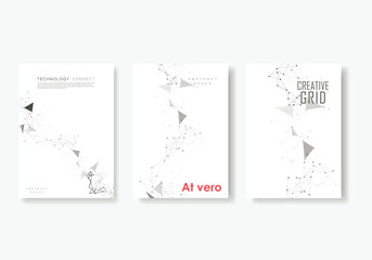 Vector molecular abstract template. Chemistry atom element connection. Network organic concept. Evolution communication background