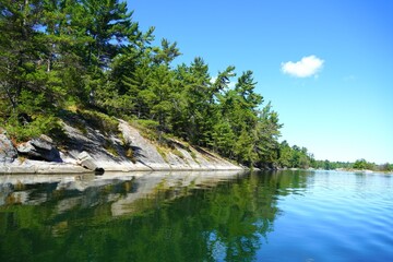 Rocky Shoreline in Georgian Bay Ontario Canada