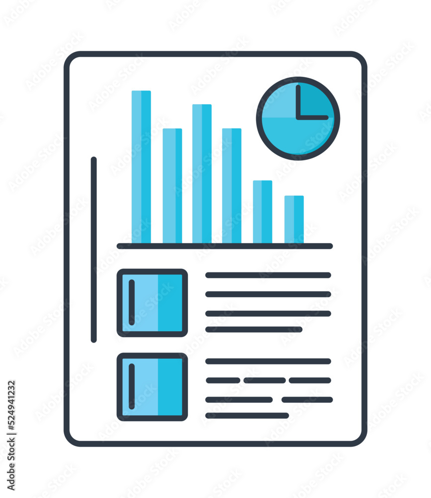 Poster document file with statistics