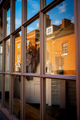 reflections in the window 