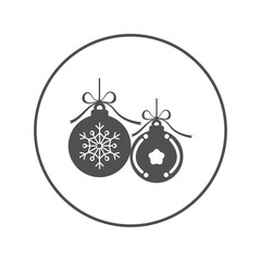 Christmas xmas baubles icon | Circle version icon |