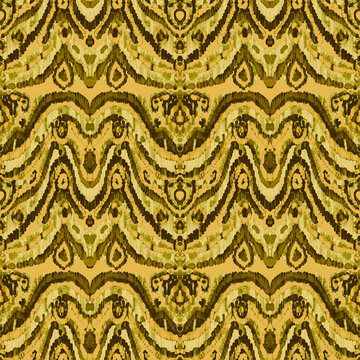 Colorful ikat pattern in vintage style. Elegant ethnic background. Hand drawn oriental art. Seamless geometric vintage texture. © Natallia Novik