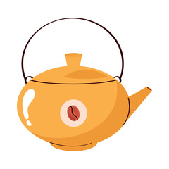 teapot with coffee drink