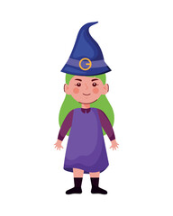 girl wearing witch costume