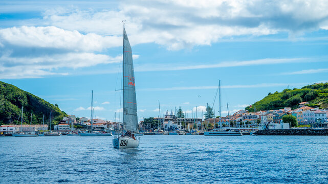 barco faial mar oceano a&ccedil;ores