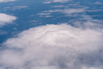 Aerial view of clouds over the Chesapeake Bay areas of Virginia and Maryland the Northern Neck and...