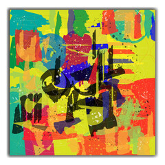 Colorful digital abstract illustration painting work