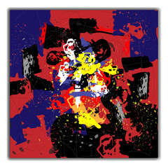 Colorful digital abstract illustration painting work