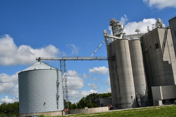 Grain Silos at a Grain Elevator
