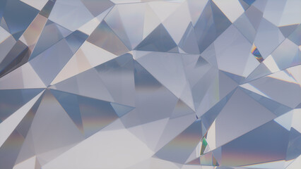 Futuristic Product Backdrop with Glass 3D Wall. Refractive Glossy Background.