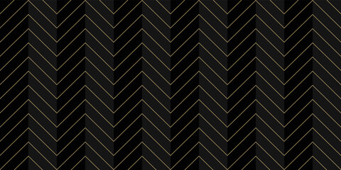 Luxury background pattern seamless zigzag line abstract gold color design. Christmas background vector. - 524953225