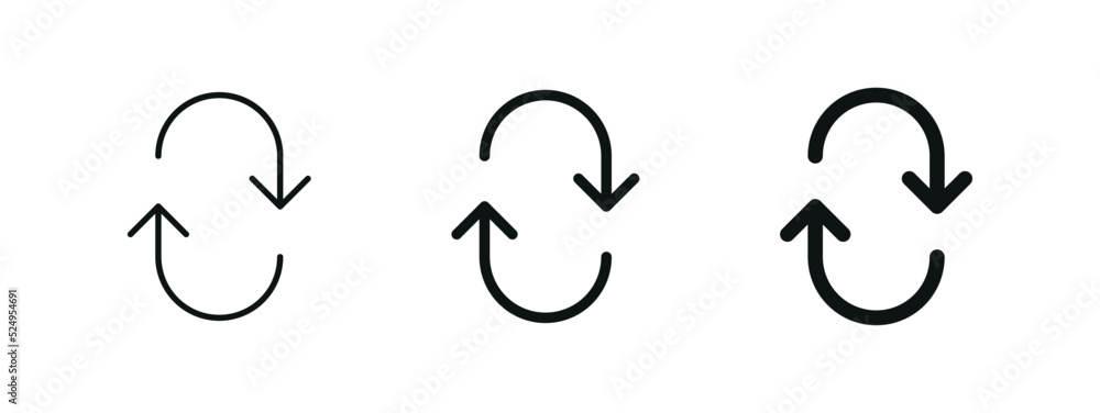 Poster Refresh icon, sync repeat and reload arrow icon symbol convert button sign