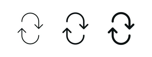 Refresh icon, sync repeat and reload arrow icon symbol convert button sign