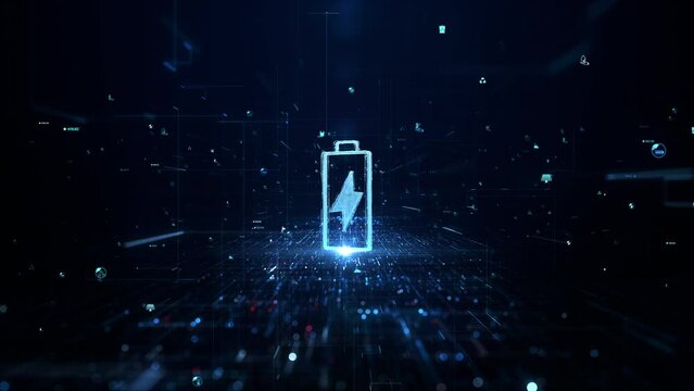 Technology lithium ion battery with fast recharge high power electric energy, battery to electric cars and mobile devices with clean electric, Green renewable energy battery storage future