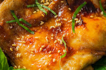 Japanese style, teriyaki chicken thigh